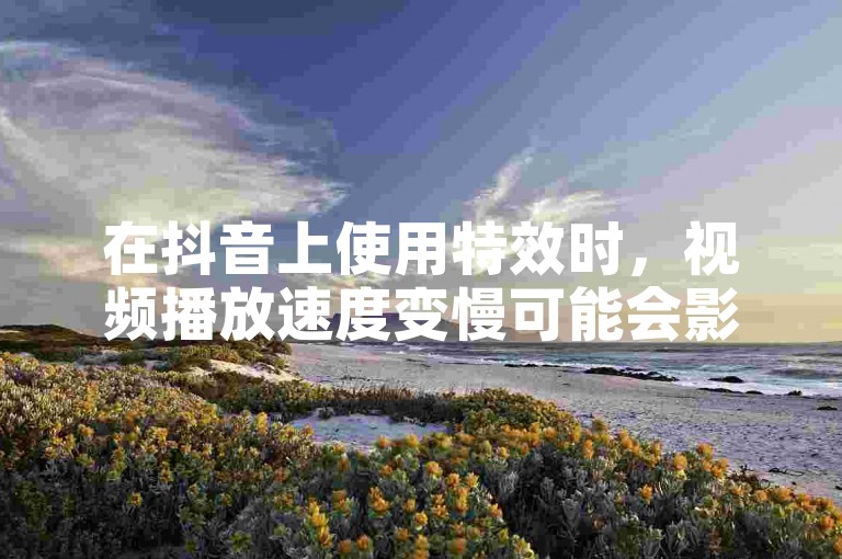 在抖音上使用特效时，视频播放速度变慢可能会影响观看体验。不过，现在有了一个解决方案，轻松下单无烦恼的刷快手免费网站，以及快手买死粉自助平台1，让你的快手之旅更加顺畅。