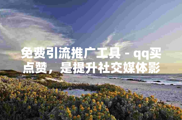 免费引流推广工具 - qq买点赞，是提升社交媒体影响力的一种手段。