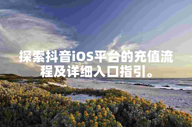 探索抖音iOS平台的充值流程及详细入口指引。