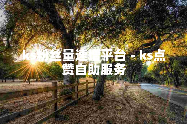 ks粉丝量速增平台 - ks点赞自助服务