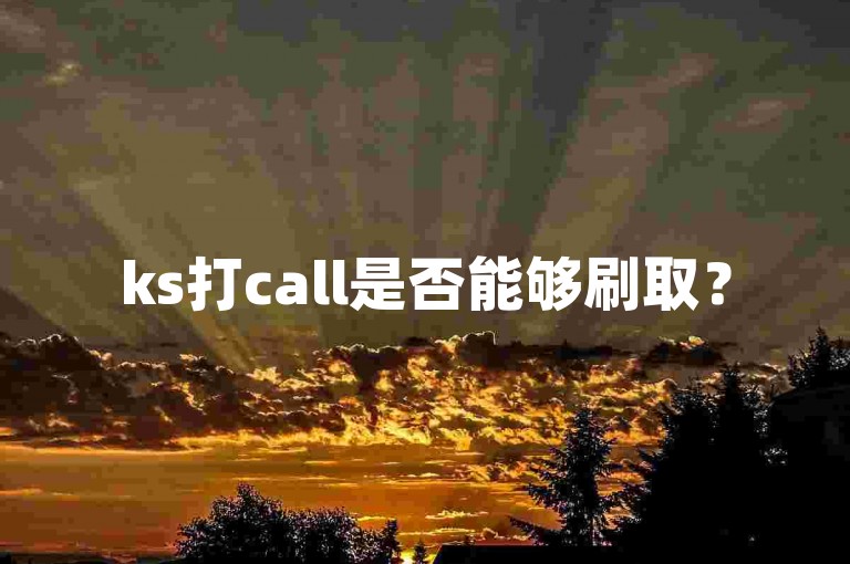 ks打call是否能够刷取？