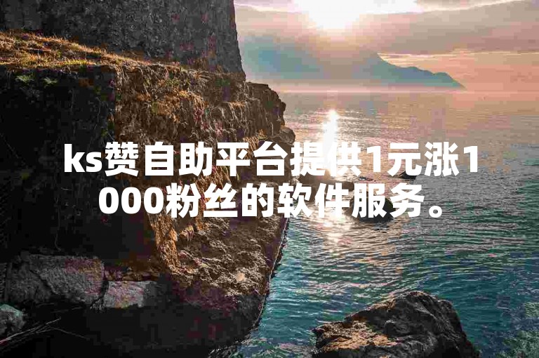 ks赞自助平台提供1元涨1000粉丝的软件服务。