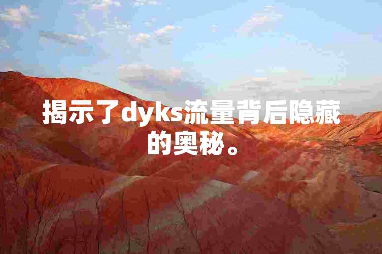揭示了dyks流量背后隐藏的奥秘。