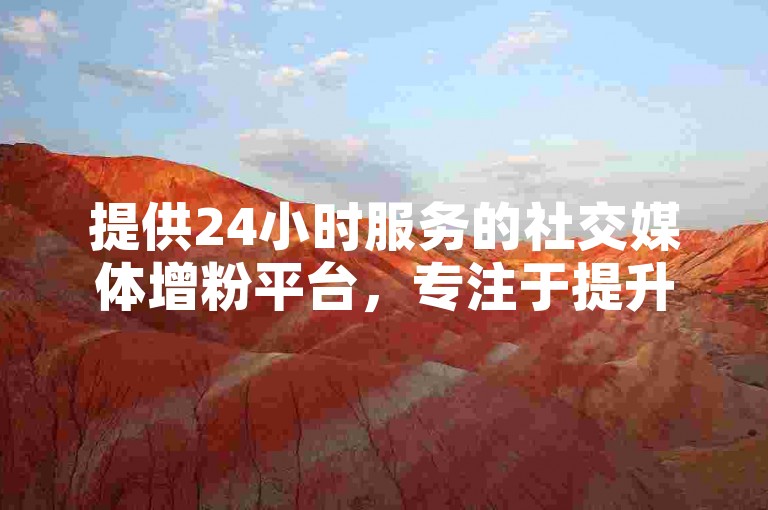 提供24小时服务的社交媒体增粉平台，专注于提升抖音点赞与粉丝数量的在线服务网站。