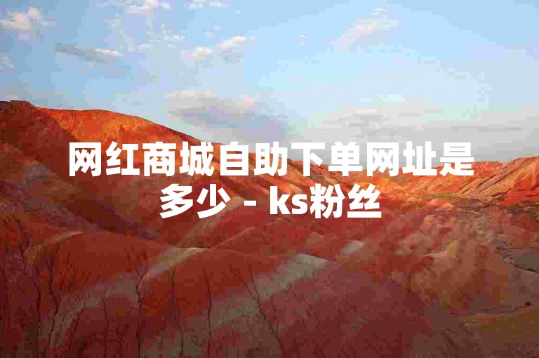 网红商城自助下单网址是多少 - ks粉丝