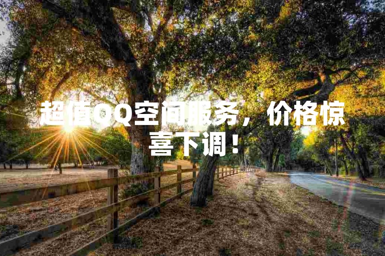 超值QQ空间服务，价格惊喜下调！