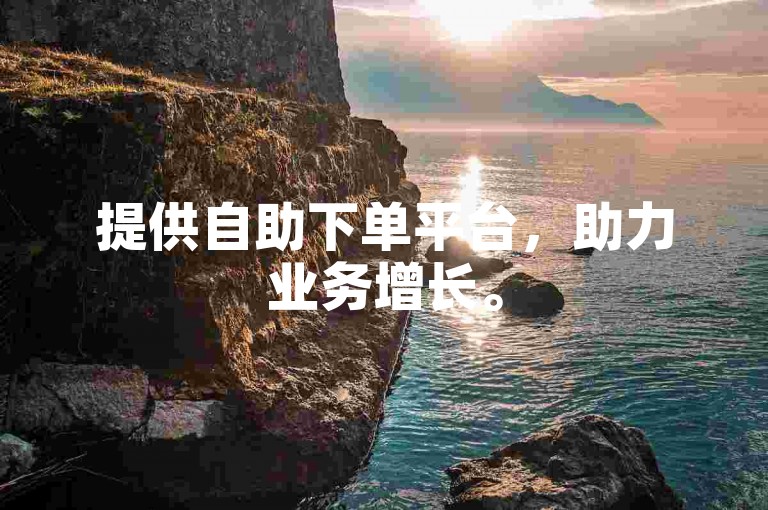 提供自助下单平台，助力业务增长。