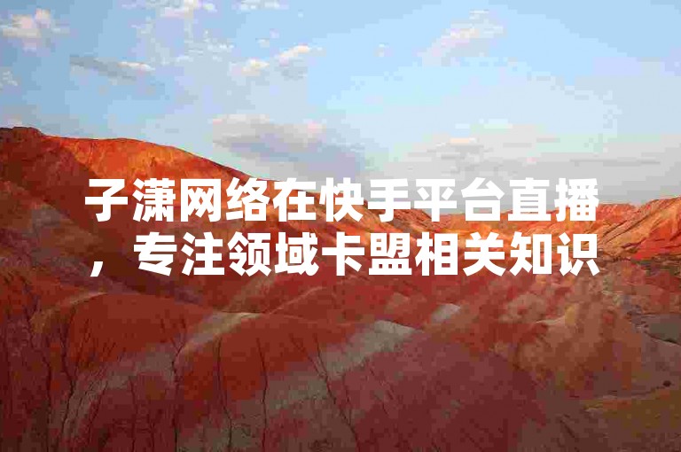 子潇网络在快手平台直播，专注领域卡盟相关知识分享。