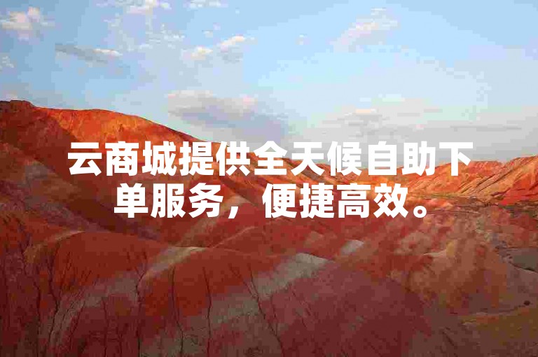 云商城提供全天候自助下单服务，便捷高效。