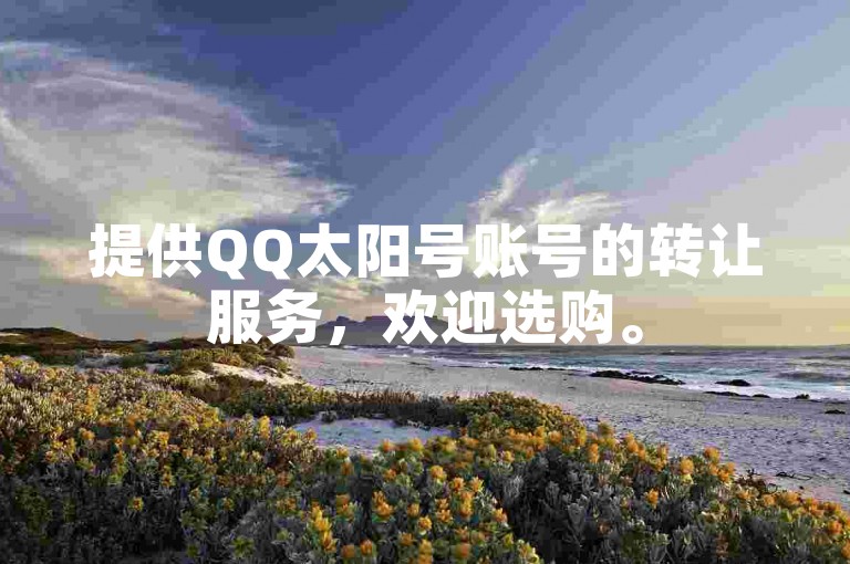 提供QQ太阳号账号的转让服务，欢迎选购。