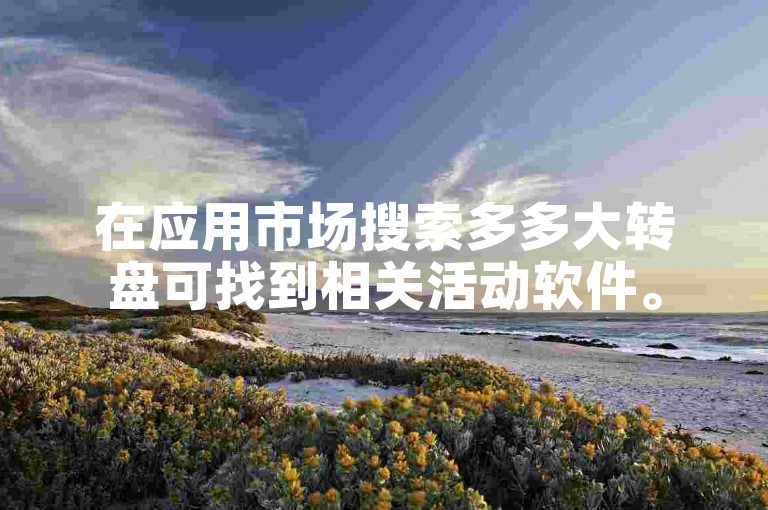 在应用市场搜索多多大转盘可找到相关活动软件。