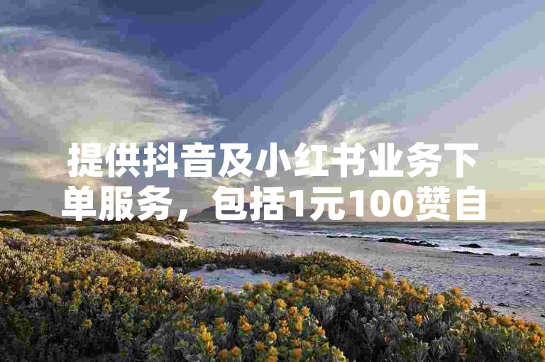 提供抖音及小红书业务下单服务，包括1元100赞自助和北单购买平台。