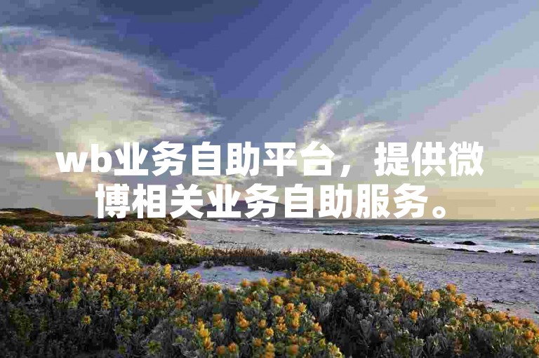 wb业务自助平台，提供微博相关业务自助服务。