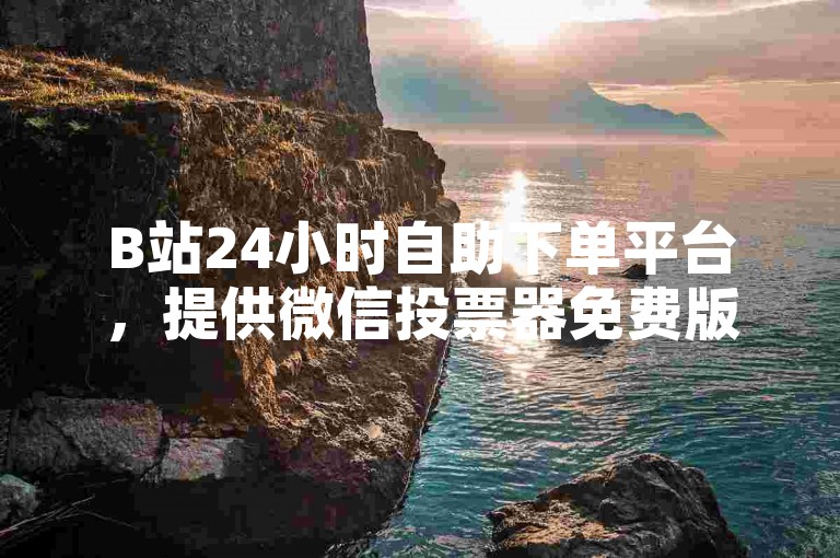 B站24小时自助下单平台，提供微信投票器免费版服务。