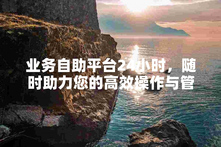 业务自助平台24小时，随时助力您的高效操作与管理。