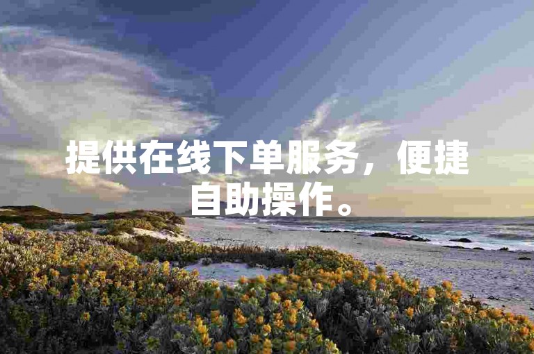 提供在线下单服务，便捷自助操作。