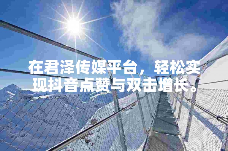在君泽传媒平台，轻松实现抖音点赞与双击增长。