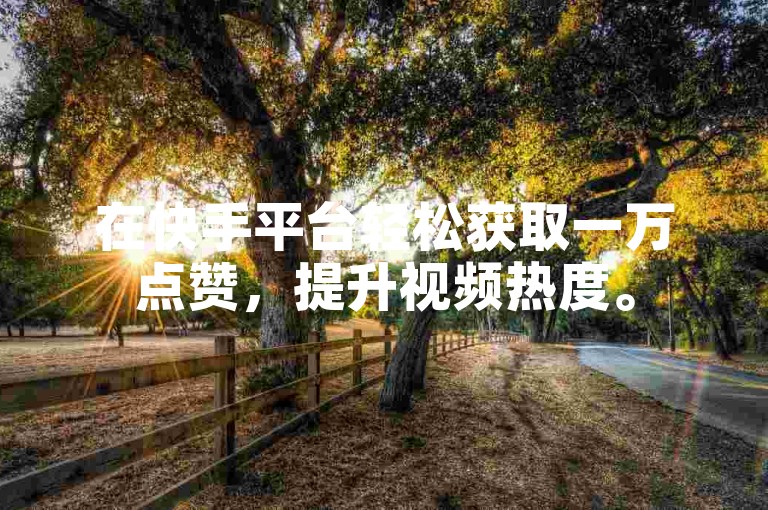 在快手平台轻松获取一万点赞，提升视频热度。