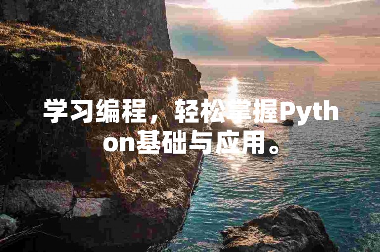 学习编程，轻松掌握Python基础与应用。