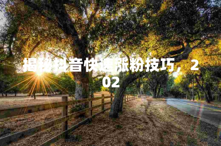 揭秘抖音快速涨粉技巧，2025年必备的增粉攻略！