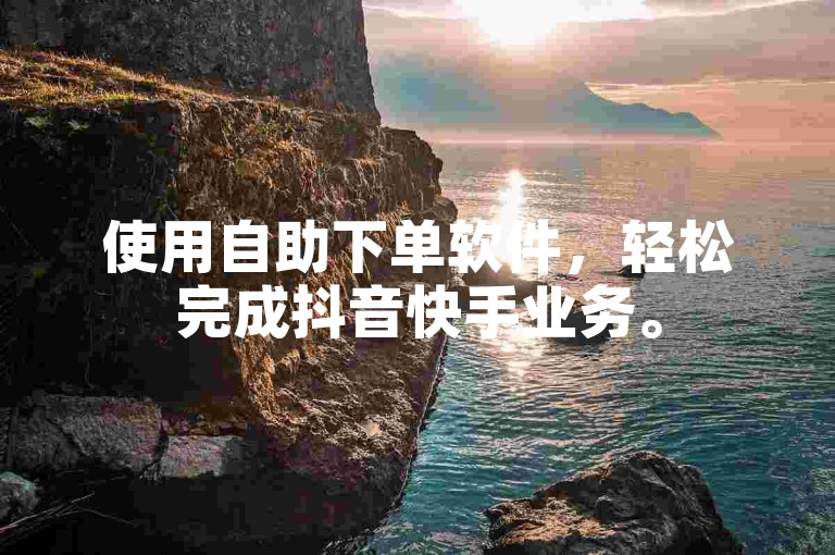 使用自助下单软件，轻松完成抖音快手业务。