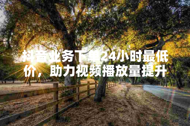 抖音业务下单24小时最低价，助力视频播放量提升。