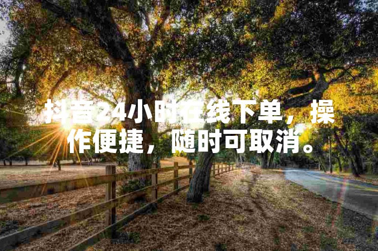 抖音24小时在线下单，操作便捷，随时可取消。