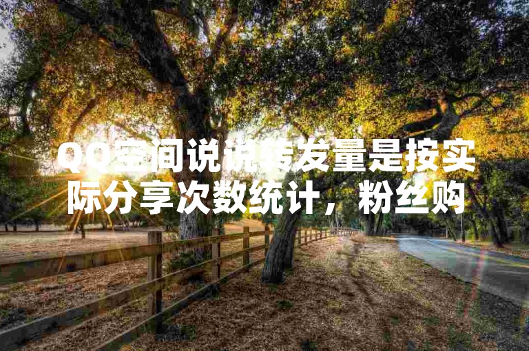 QQ空间说说转发量是按实际分享次数统计，粉丝购买不可信。