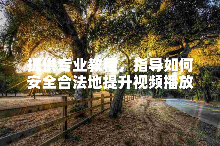 提供专业教程，指导如何安全合法地提升视频播放量。