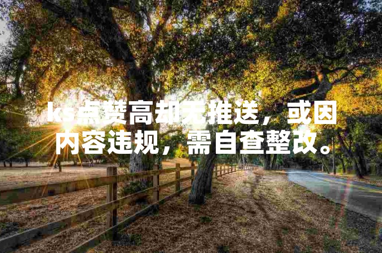 ks点赞高却无推送，或因内容违规，需自查整改。