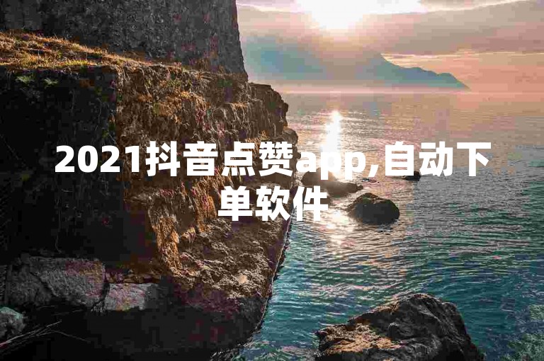 2021抖音点赞app,自动下单软件