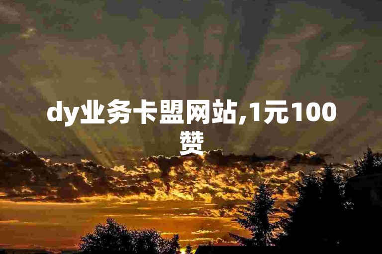 dy业务卡盟网站,1元100赞