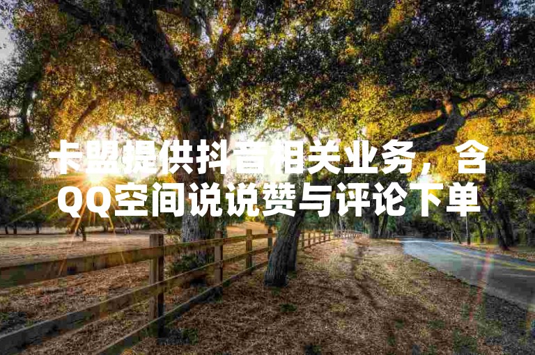 卡盟提供抖音相关业务，含QQ空间说说赞与评论下单服务。