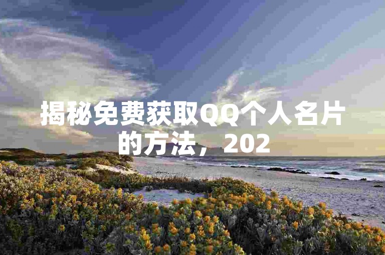 揭秘免费获取QQ个人名片的方法，2025年必备技巧！
