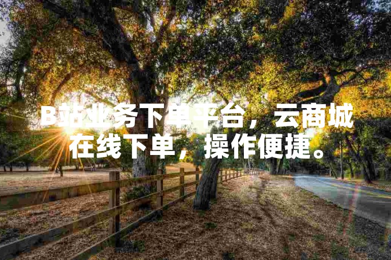 B站业务下单平台，云商城在线下单，操作便捷。