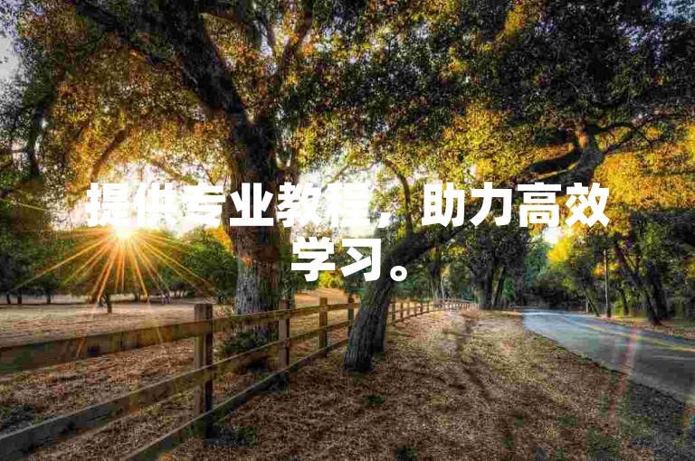 提供专业教程，助力高效学习。