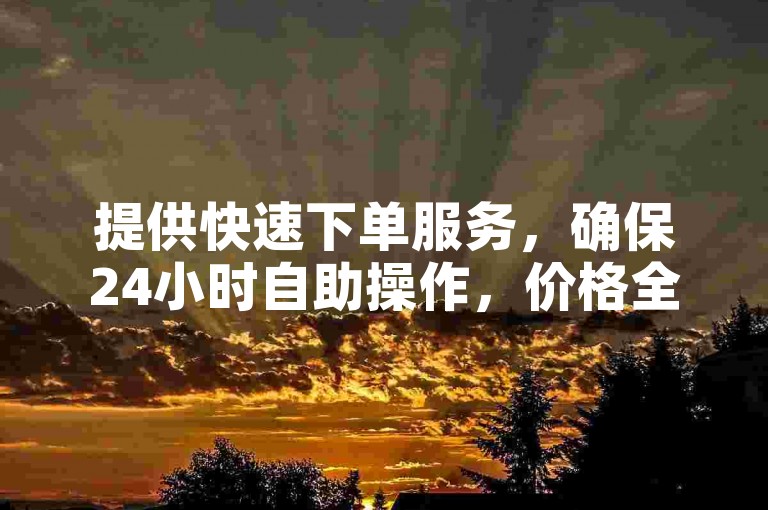 提供快速下单服务，确保24小时自助操作，价格全网最低。