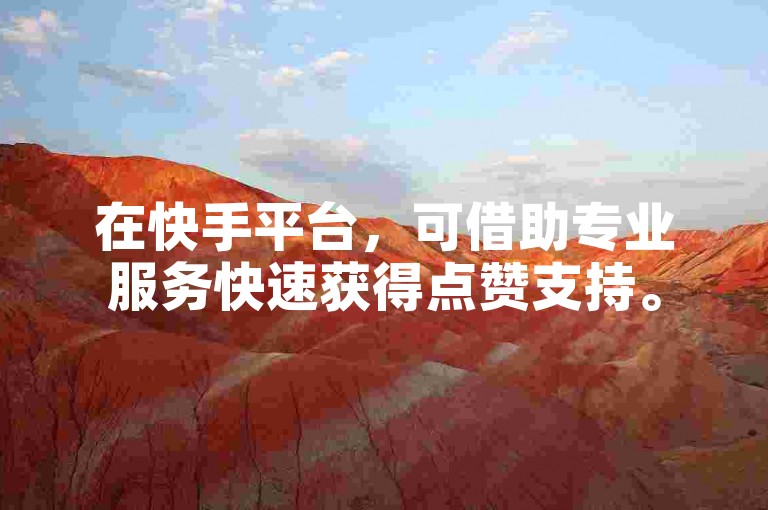 在快手平台，可借助专业服务快速获得点赞支持。