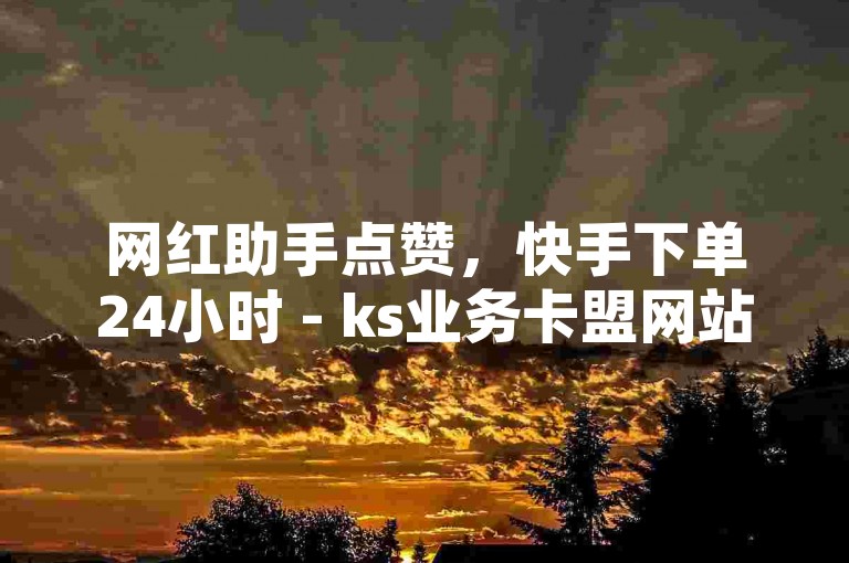 网红助手点赞，快手下单24小时 - ks业务卡盟网站 - 抖音业务区网站。