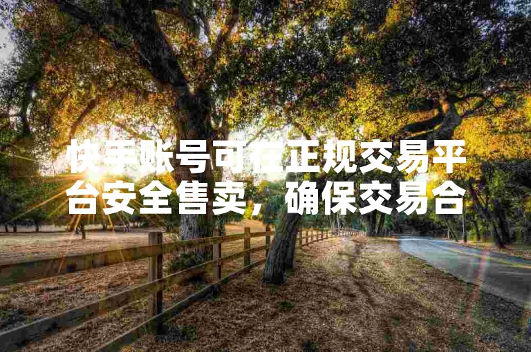 快手账号可在正规交易平台安全售卖，确保交易合规性。
