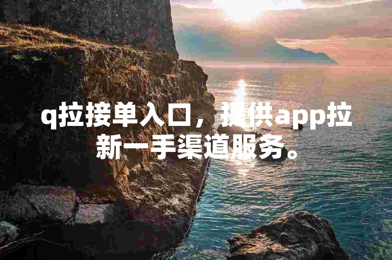 q拉接单入口，提供app拉新一手渠道服务。