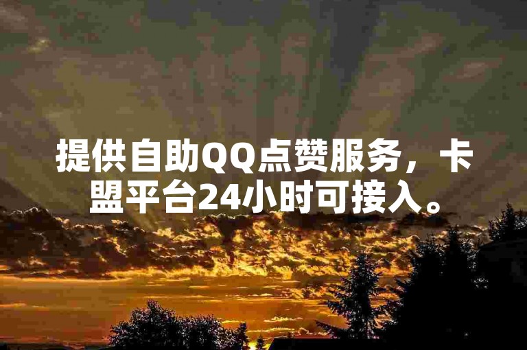 提供自助QQ点赞服务，卡盟平台24小时可接入。