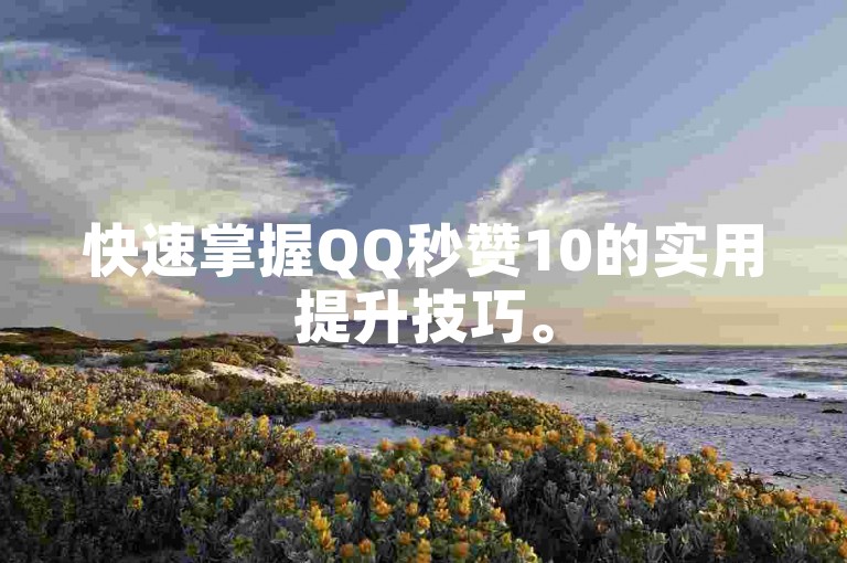 快速掌握QQ秒赞10的实用提升技巧。