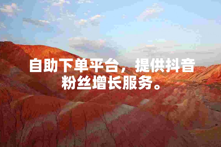 自助下单平台，提供抖音粉丝增长服务。