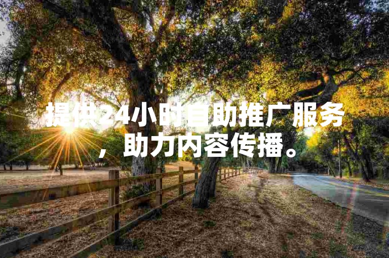 提供24小时自助推广服务，助力内容传播。