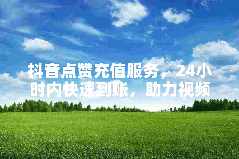 抖音点赞充值服务，24小时内快速到账，助力视频热度提升。