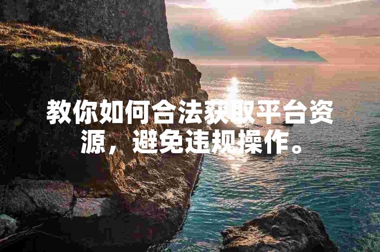 教你如何合法获取平台资源，避免违规操作。