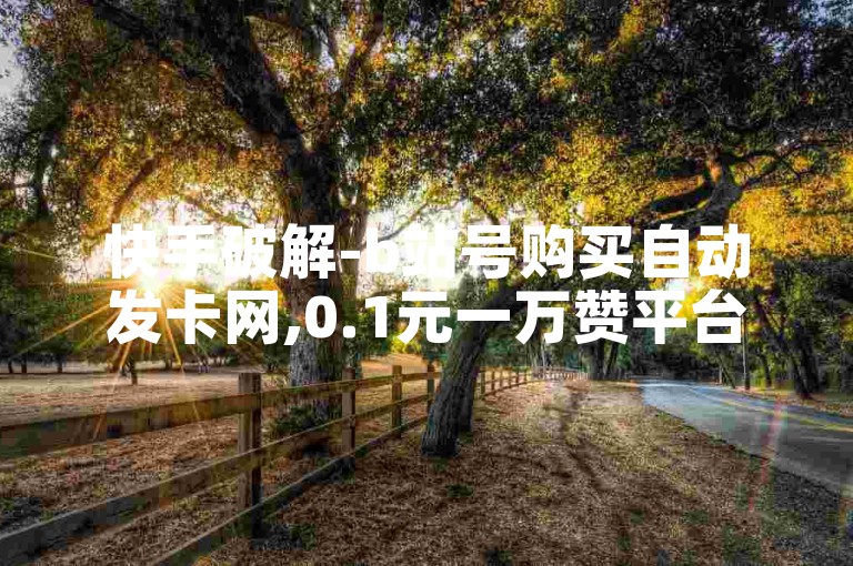 快手破解-b站号购买自动发卡网,0.1元一万赞平台
