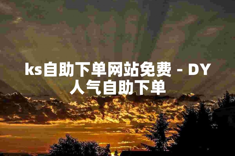 ks自助下单网站免费 - DY人气自助下单