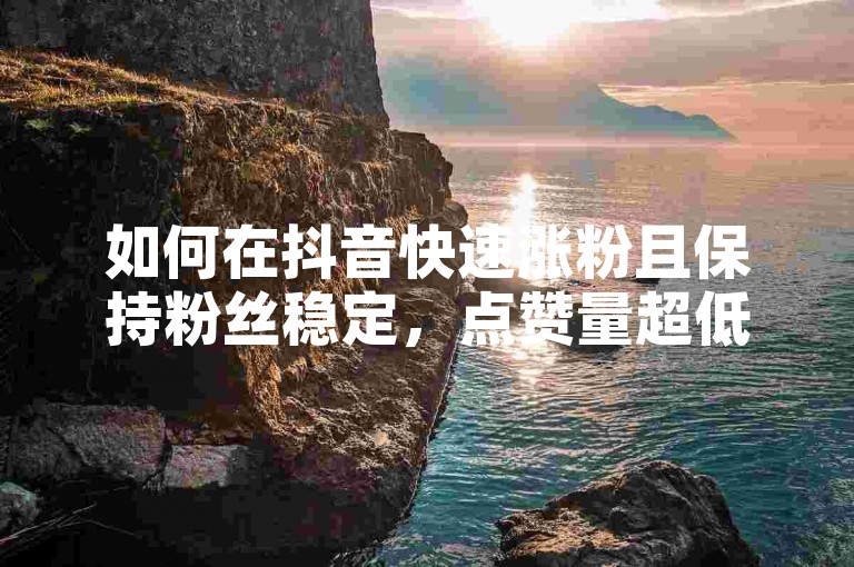 如何在抖音快速涨粉且保持粉丝稳定，点赞量超低价。